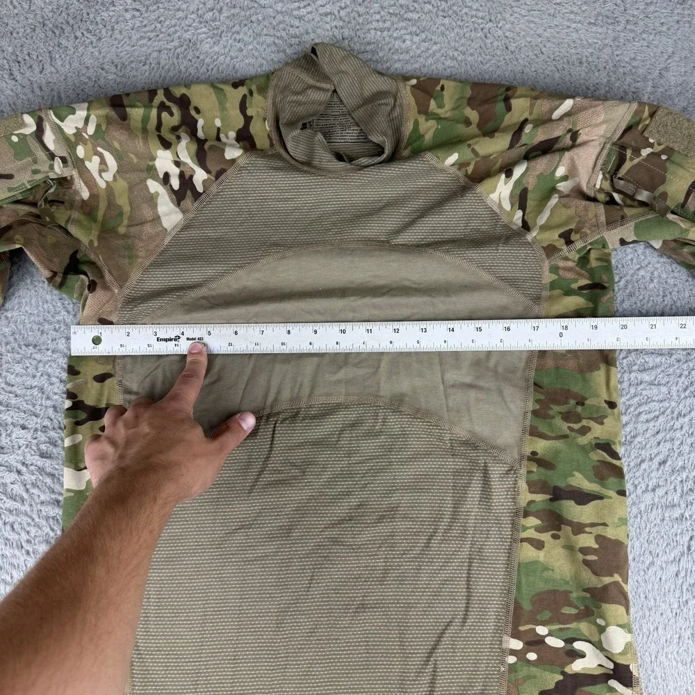 US Army Combat Shirt Mens Large Flame Resistant Long Sleeve Military Multicam